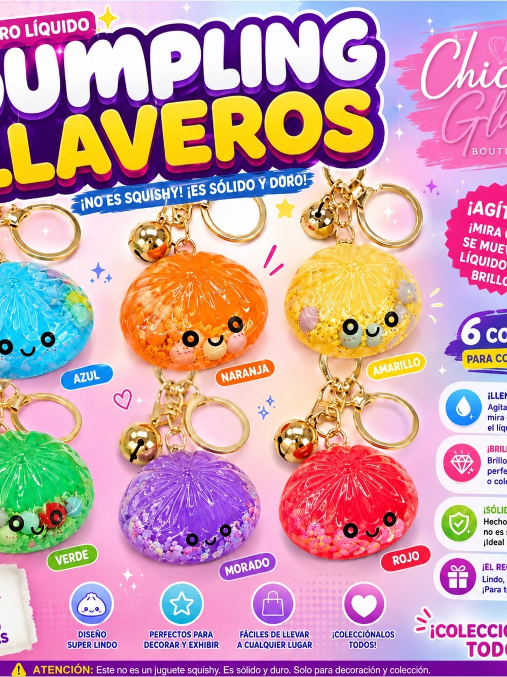 Hard Shell Dumpling Keychain Plush Toys Wholesale - Multicolor (Set)